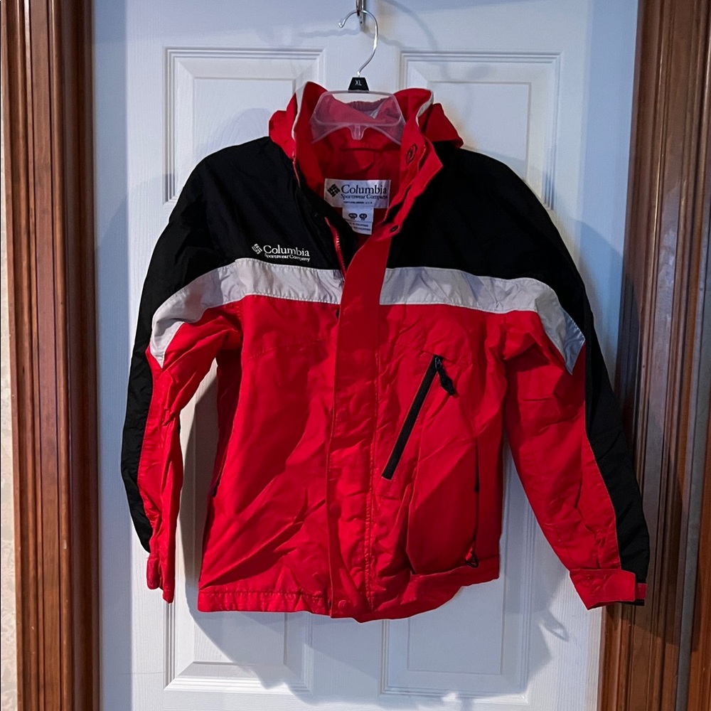 Columbia Kids Red and Black Raincoat